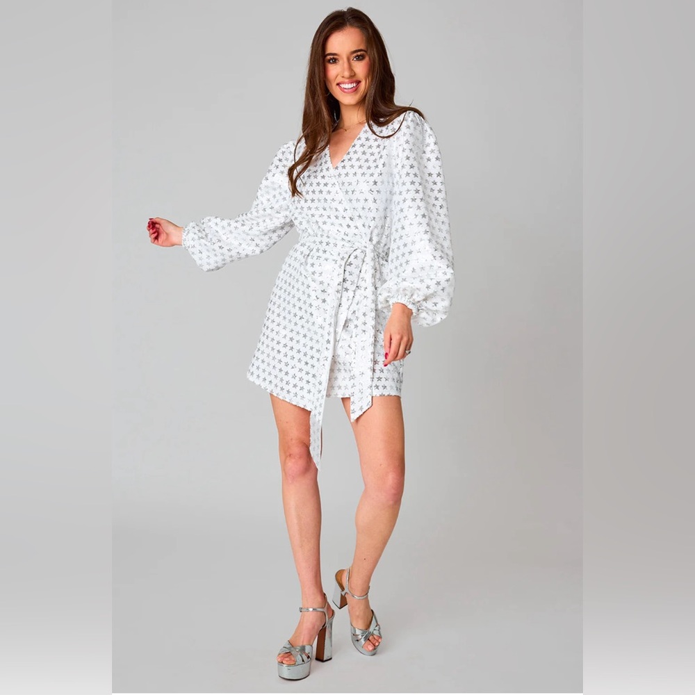 ADELINE SEQUIN WRAP DRESS